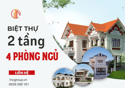 10+ Mẫu Thiết Kế Nhà Biệt Thự 2 Tầng 4 Phòng Ngủ 2023