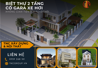 10+ Mẫu Thiết Kế Biệt Thự 2 Tầng Có Gara Xe Hơi Đẹp Hiện Đại