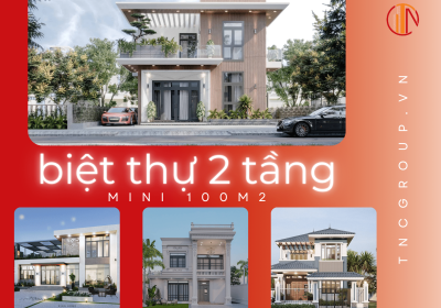 15+ Biệt Thự Mini 2 Tầng 100m2 5 Phòng Ngủ Đẹp Hiện Đại