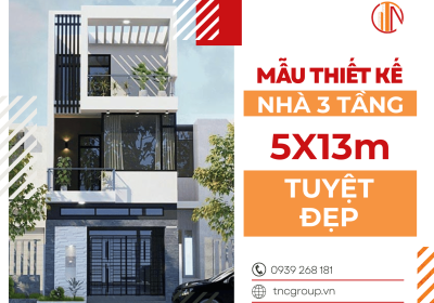 Top 5+ Mẫu Thiết Kế Nhà 3 Tầng 5x13m Siêu Đẹp