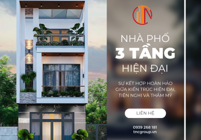 Nhà phố 3 tầng hiện đại siêu đẹp