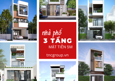 Top mẫu nhà phố 3 tầng mặt tiền 5m đẹp nhất