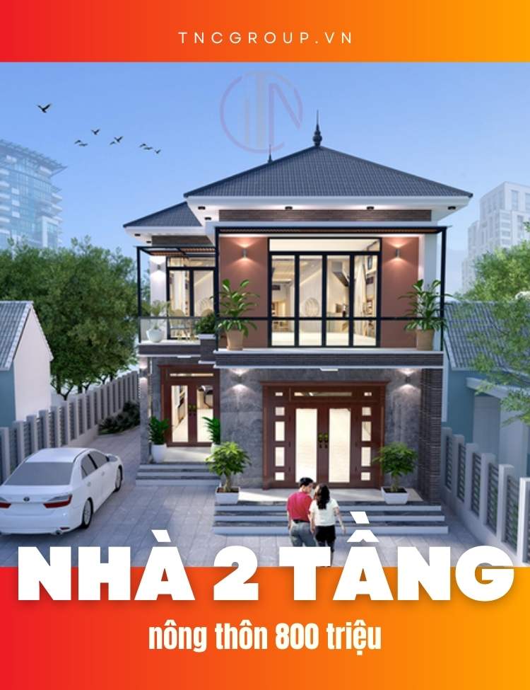 15 Mẫu Nhà 2 Tầng Nông Thôn 800 Triệu Đẹp Mê Mẩn