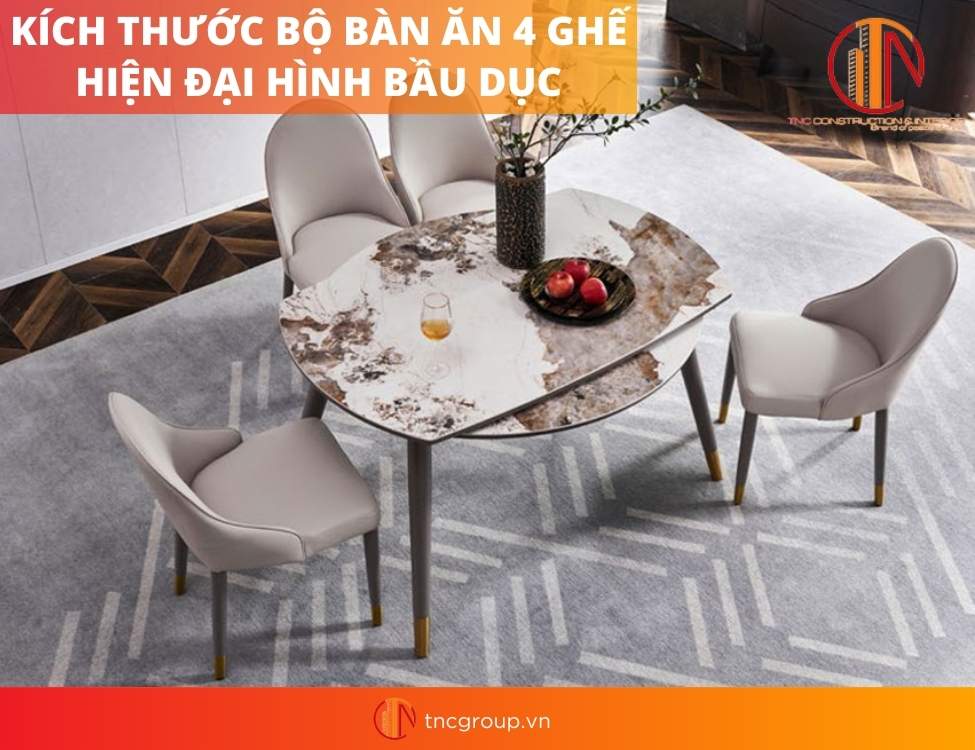 bàn ăn 4 ghế hiện đại