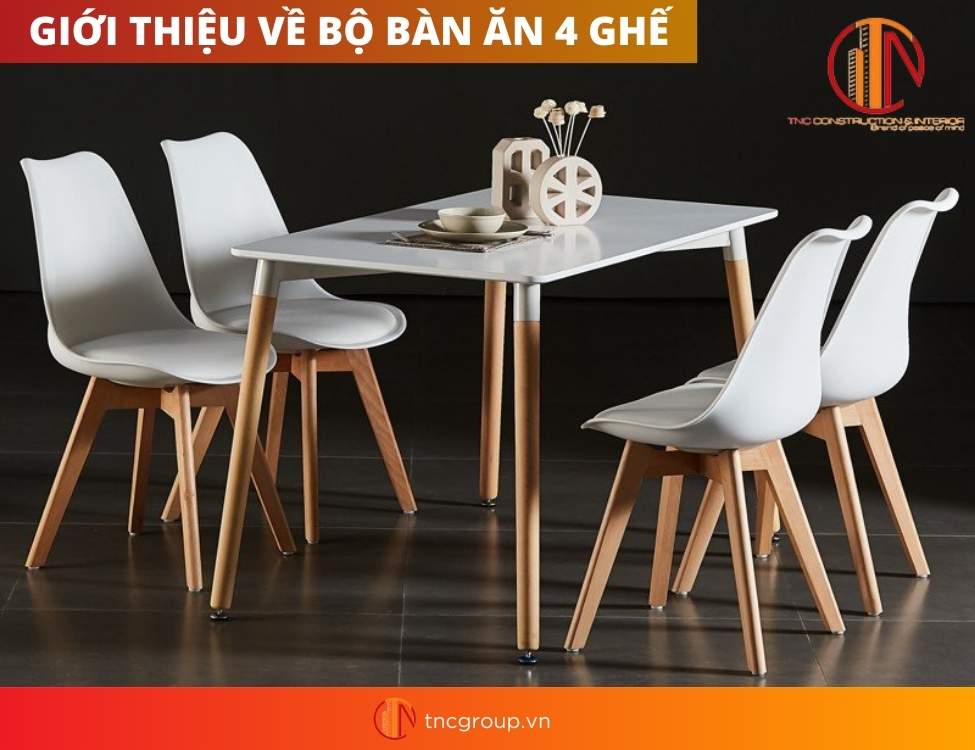 bàn ăn 4 ghế hiện đại