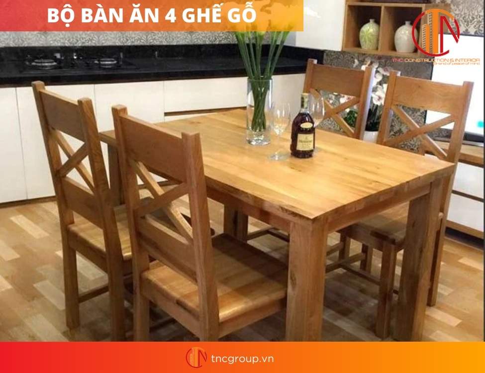 bàn ăn 4 ghế hiện đại