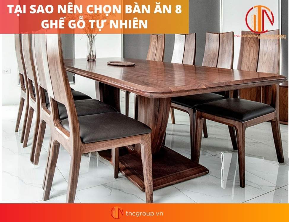 bàn ăn 8 ghế hiện đại