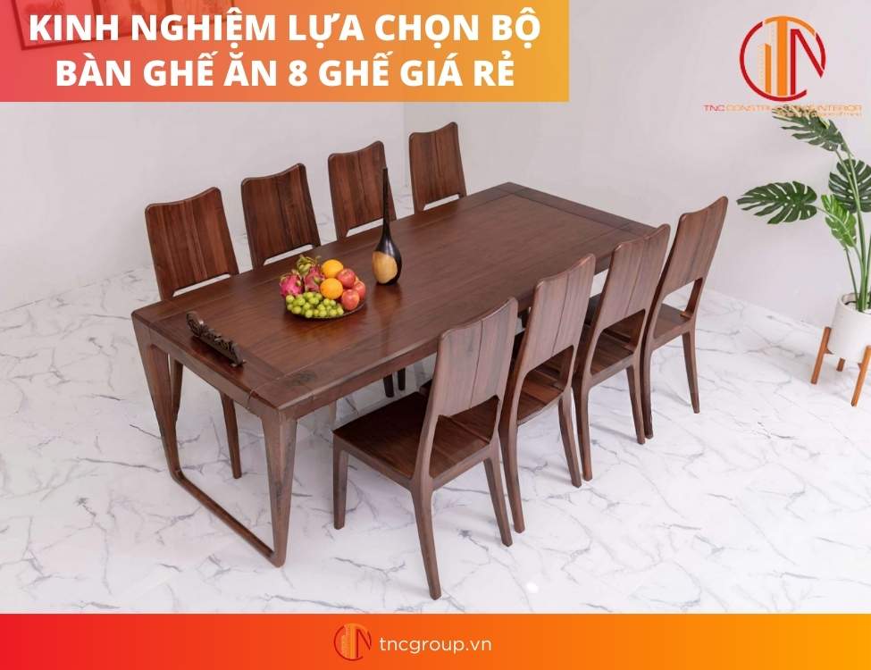 bàn ăn 8 ghế hiện đại