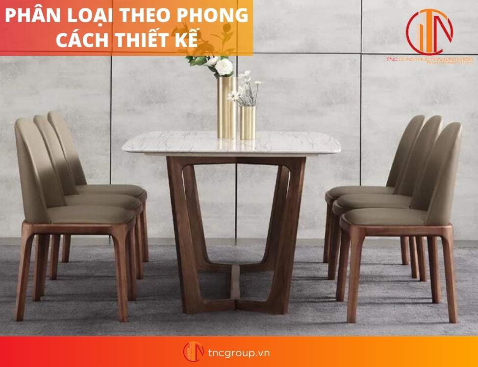 Bàn ghế ăn thiết kế theo phong cách hiện đại