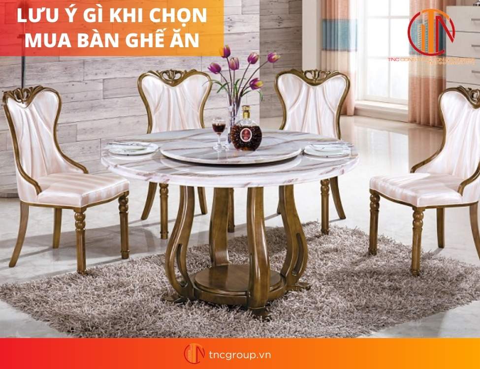 Bàn ghế ăn thiết kế theo phong cách hiện đại