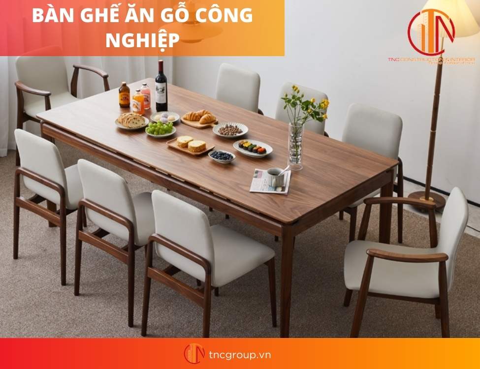 Bàn ghế ăn thiết kế theo phong cách hiện đại