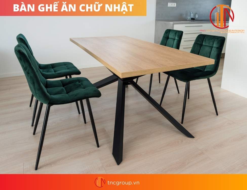 Bàn ghế ăn thiết kế theo phong cách hiện đại