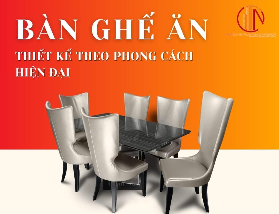 Bàn ghế ăn thiết kế theo phong cách hiện đại