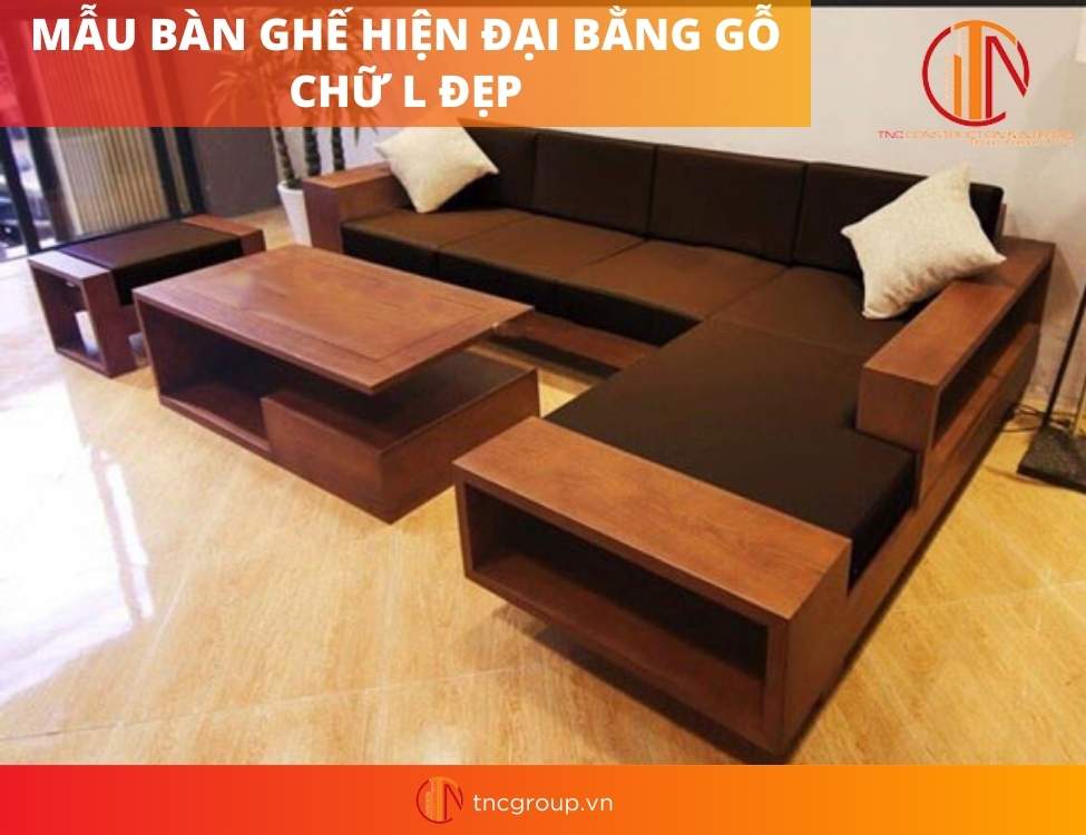 bàn ghế hiện đại bằng gỗ