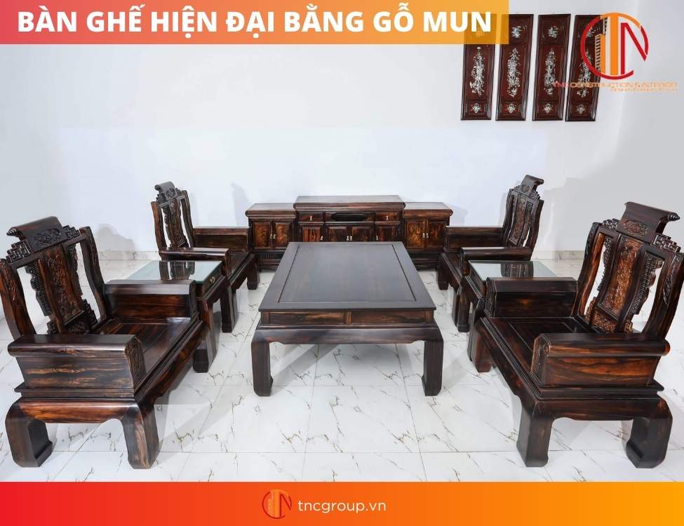 bàn ghế hiện đại bằng gỗ