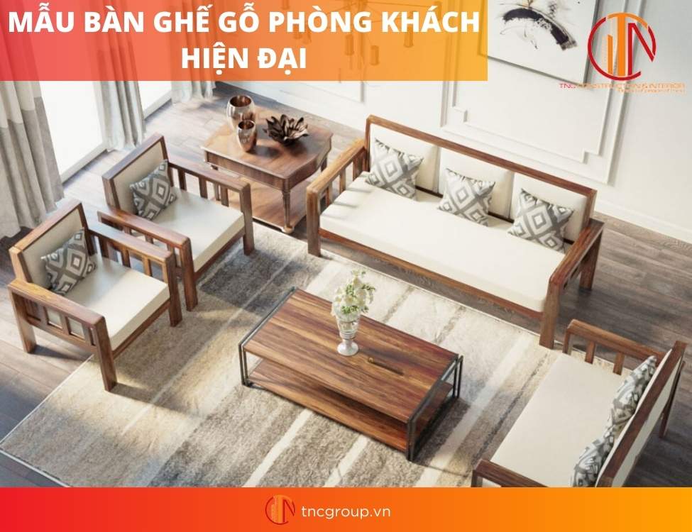 bàn ghế hiện đại bằng gỗ