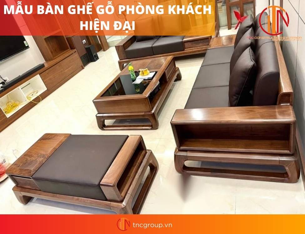 bàn ghế hiện đại bằng gỗ