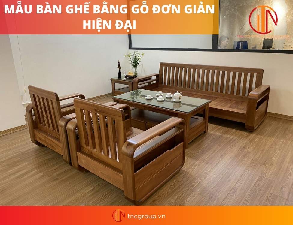 bàn ghế hiện đại bằng gỗ