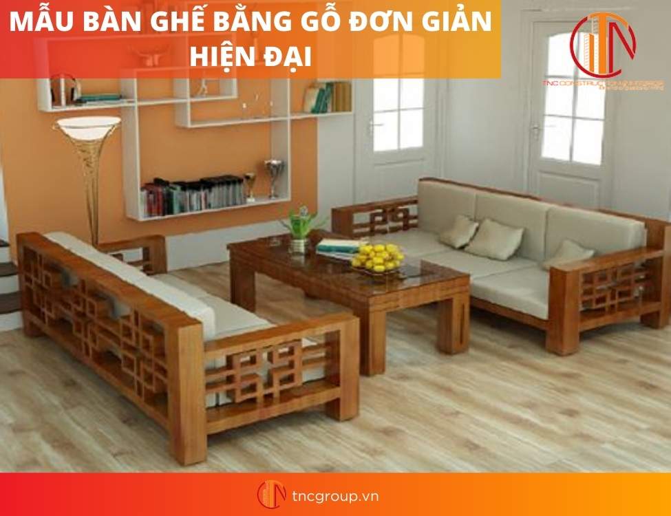 bàn ghế hiện đại bằng gỗ