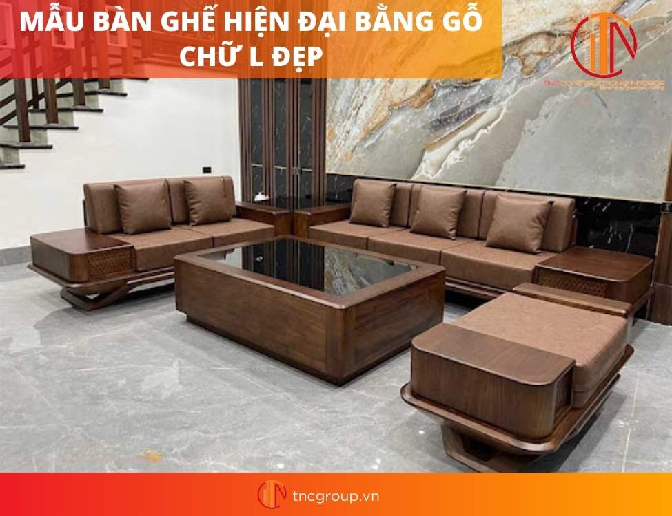 bàn ghế hiện đại bằng gỗ