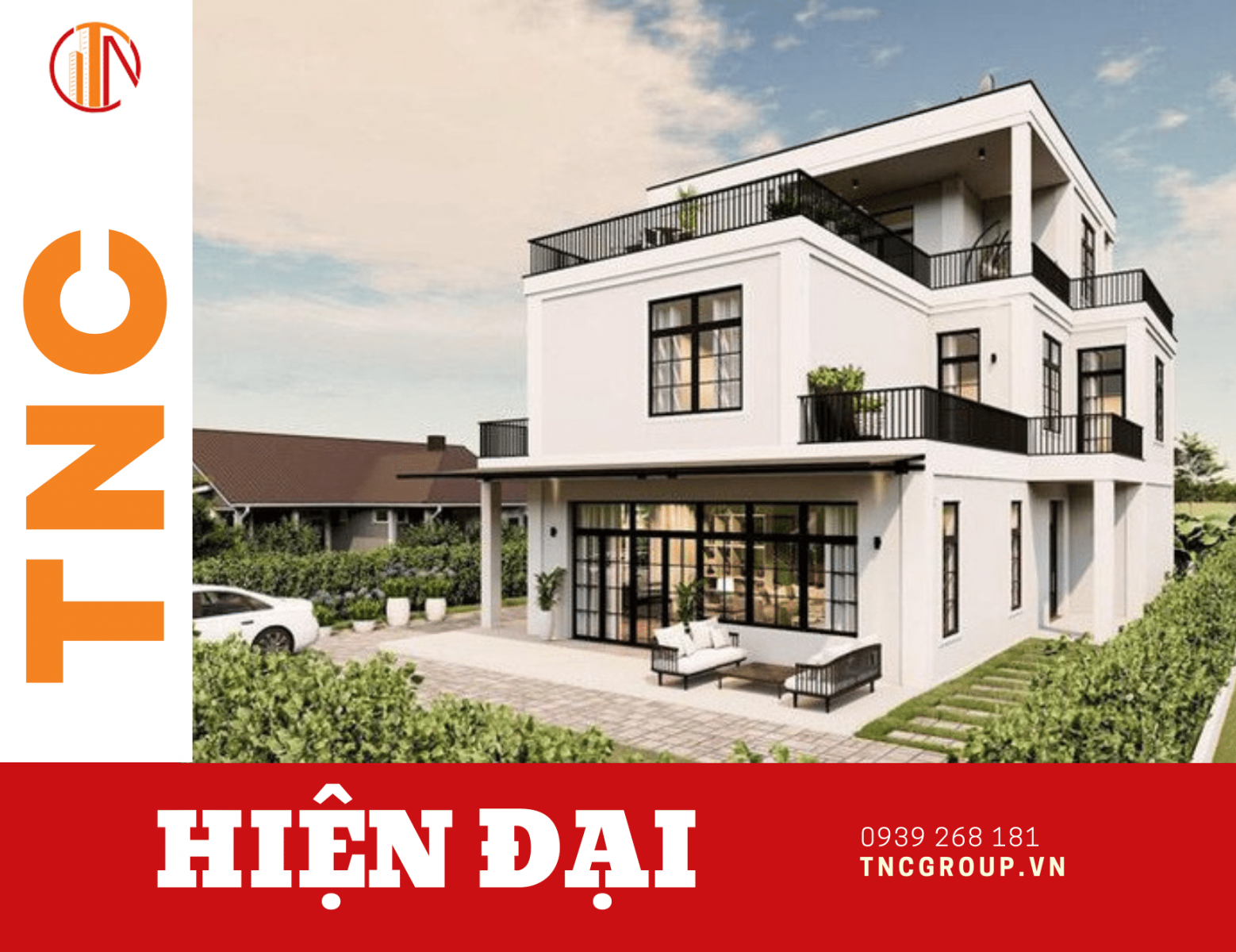 Biệt thự 2 tầng châu Âu hiện đại đẹp