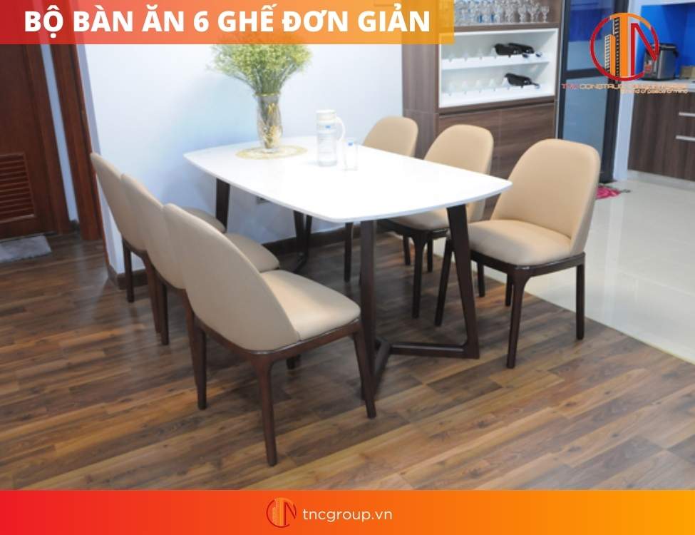 bộ bàn ăn 6 ghế hiện đại