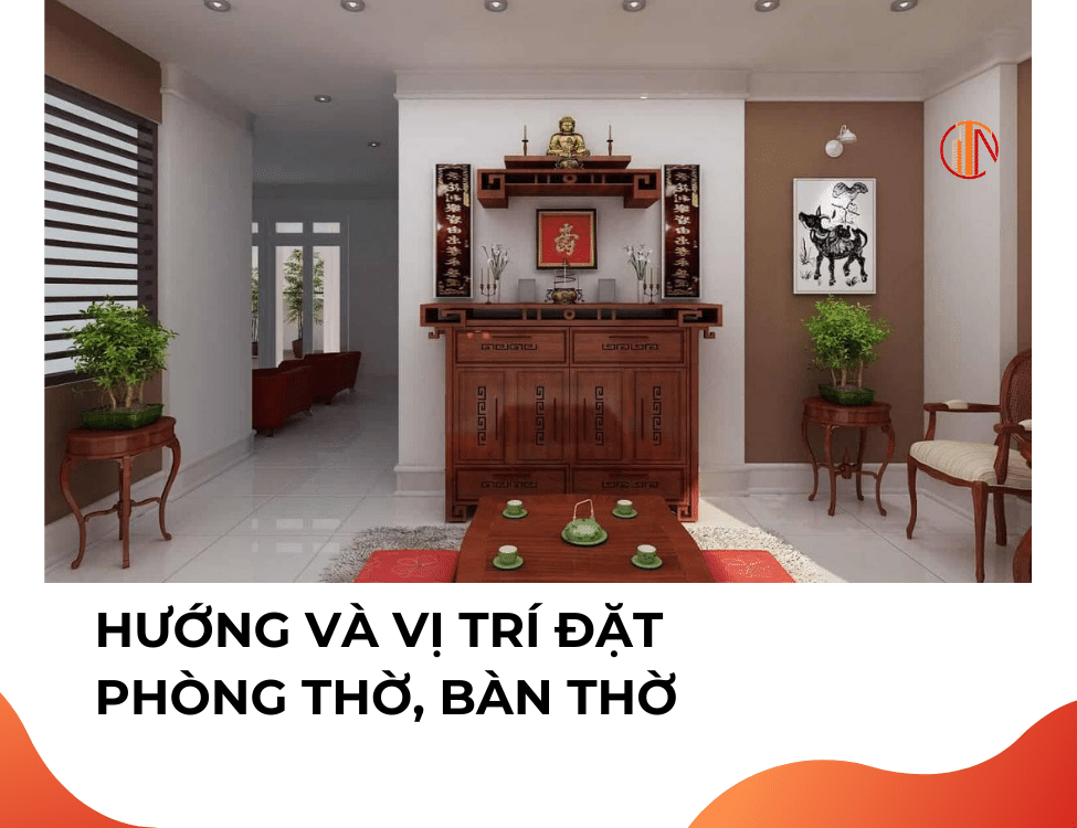 bố trí phòng thờ nhà ống