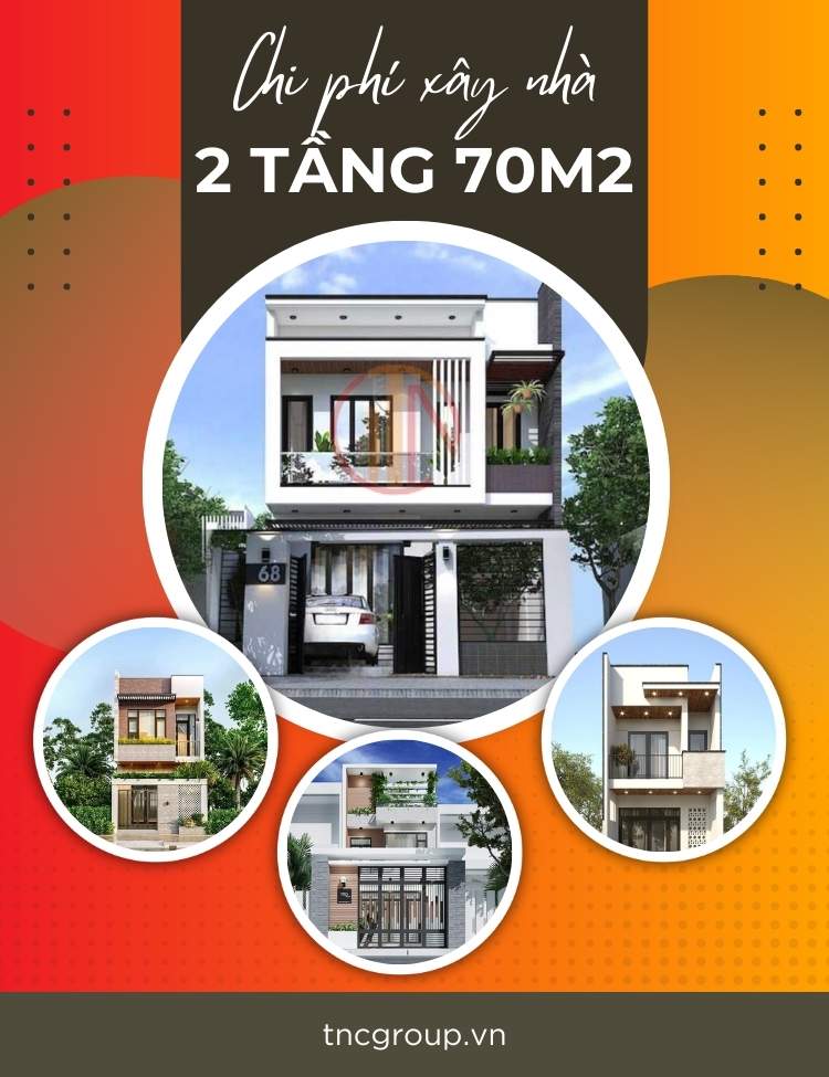 chi phí xây nhà 2 tầng 70m2