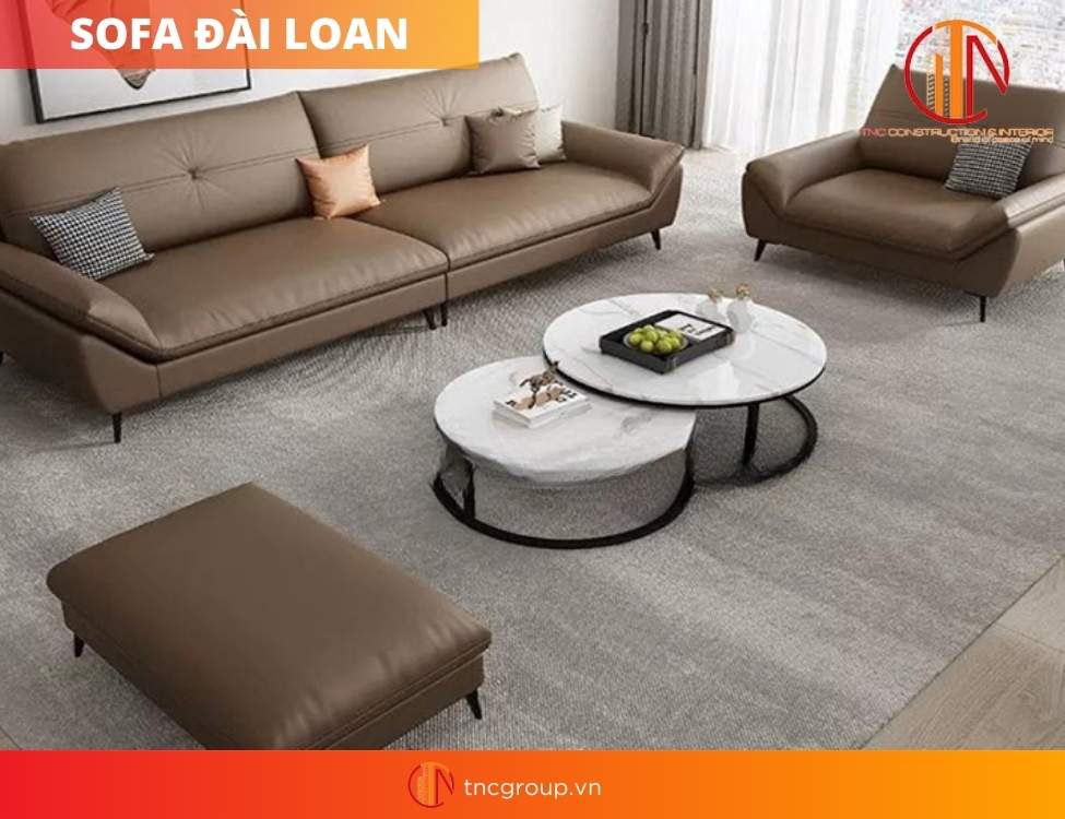 Ghế sofa da phong cách nội thất hiện đại