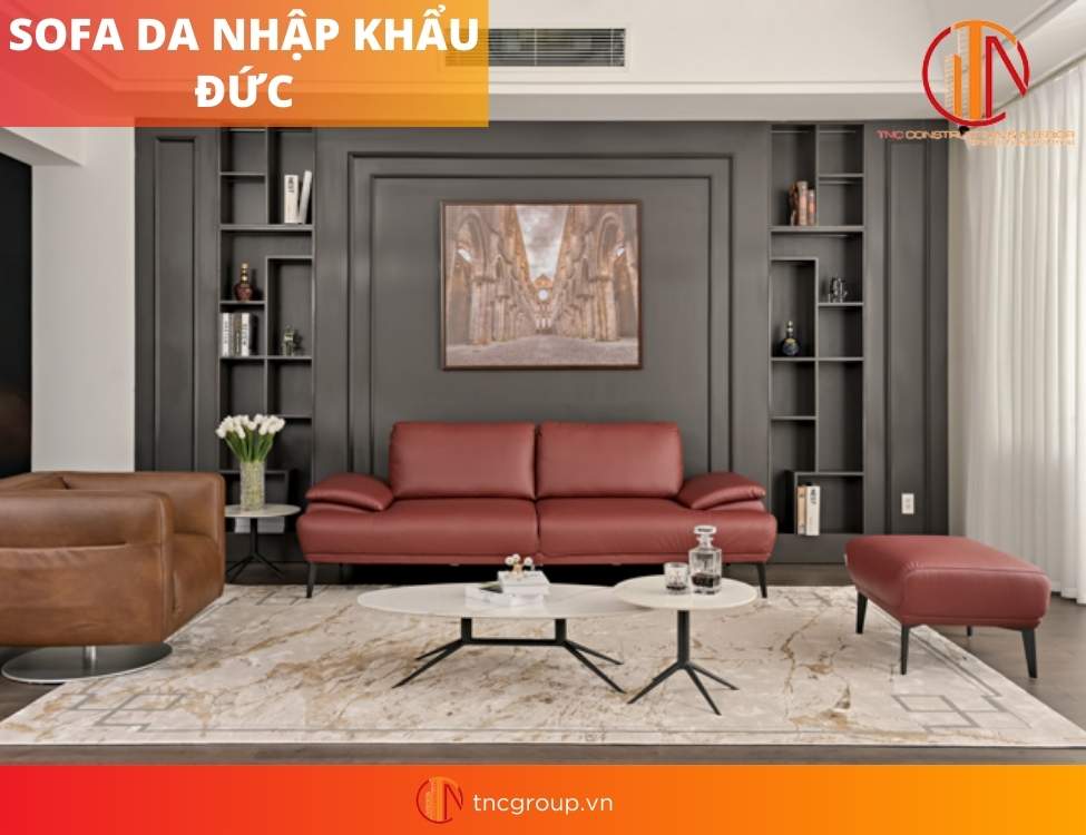 Ghế sofa da phong cách nội thất hiện đại