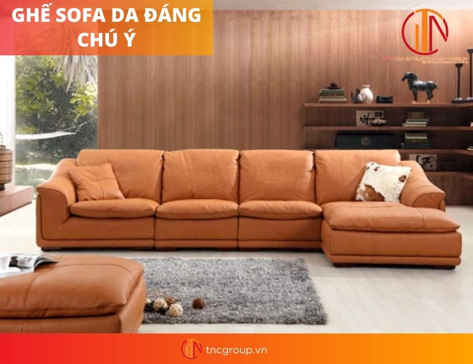 Ghế sofa da phong cách nội thất hiện đại