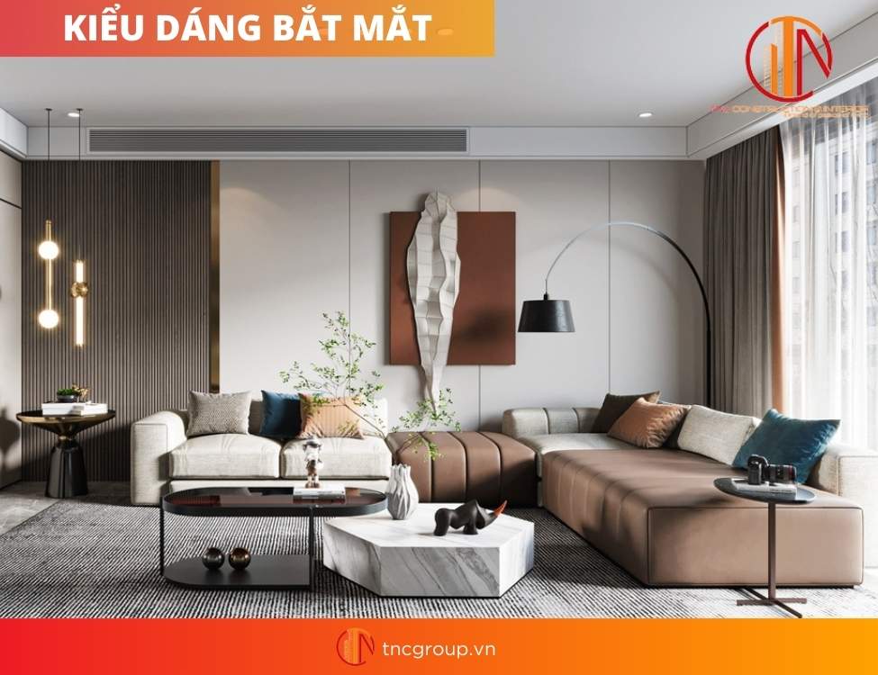 Ghế sofa da phong cách nội thất hiện đại