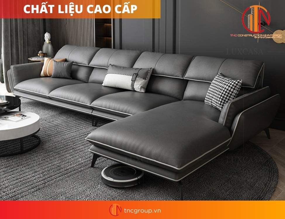 Ghế sofa da phong cách nội thất hiện đại