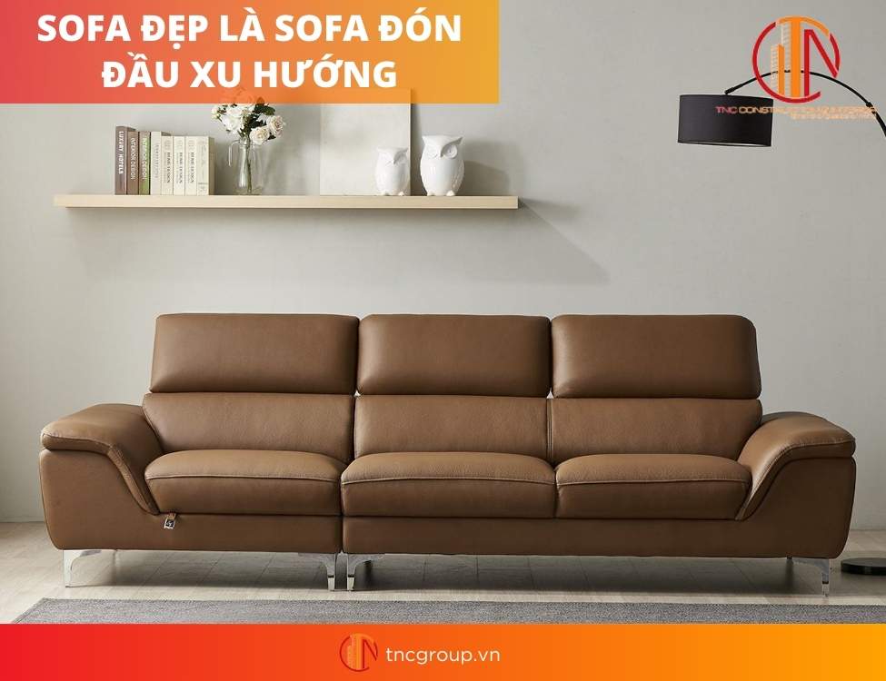 Ghế sofa da phong cách nội thất hiện đại