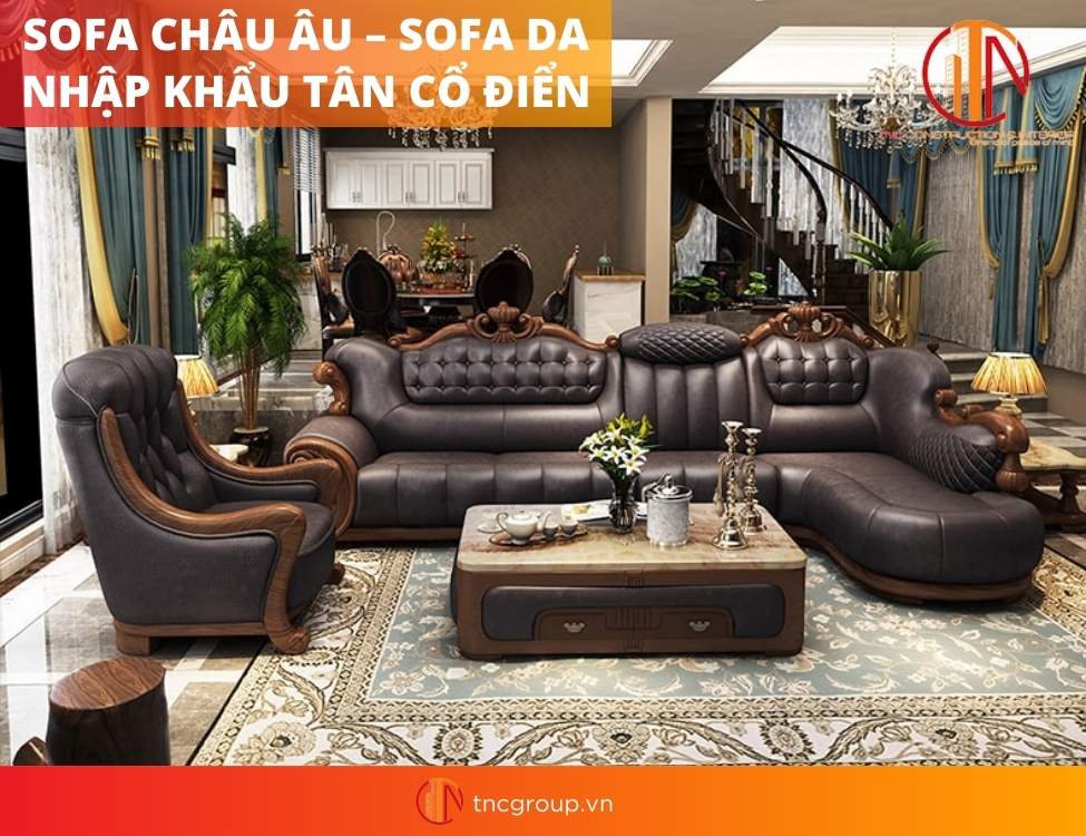 Ghế sofa da phong cách nội thất hiện đại