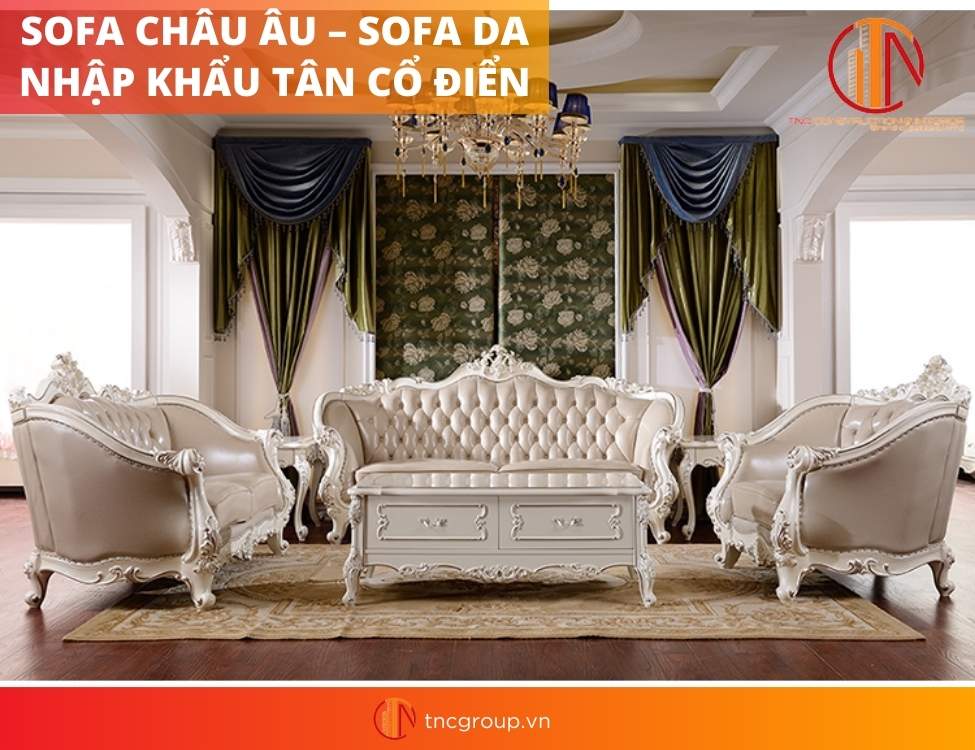 Ghế sofa da phong cách nội thất hiện đại