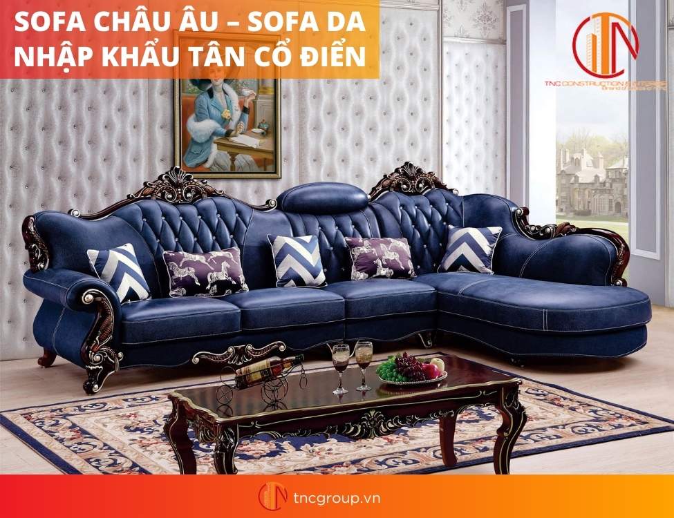 Ghế sofa da phong cách nội thất hiện đại