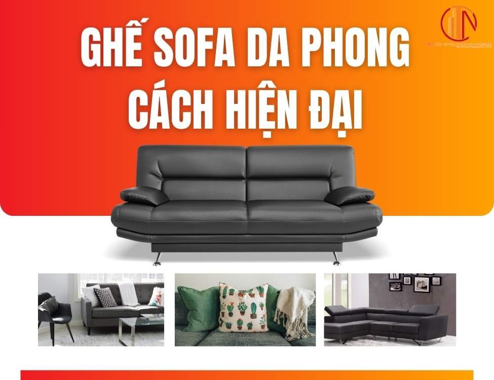 Ghế sofa da phong cách nội thất hiện đại