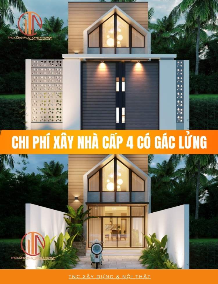 Chi phí xây nhà cấp 4 có gác lửng bao nhiêu tiền?