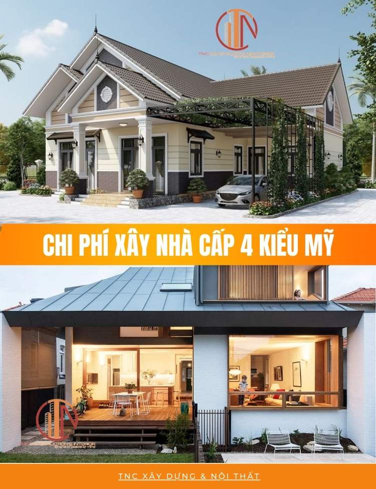 Chi phí xây nhà cấp 4 kiểu mỹ bao nhiêu tiền?