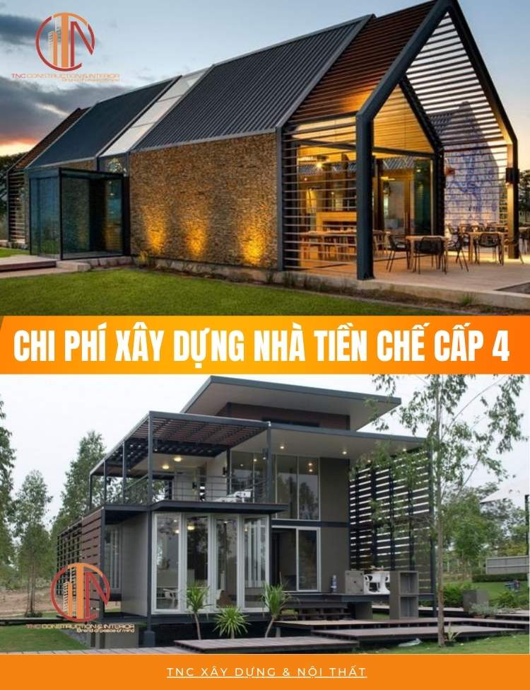 Chi phí xây dựng nhà tiền chế cấp 4 bao nhiêu tiền?