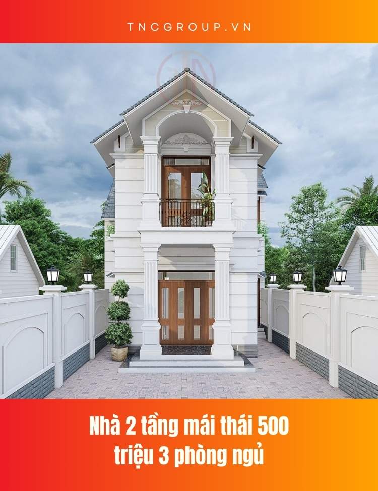 Nhà 2 tầng nông thôn 500 triệu 3 phòng ngủ