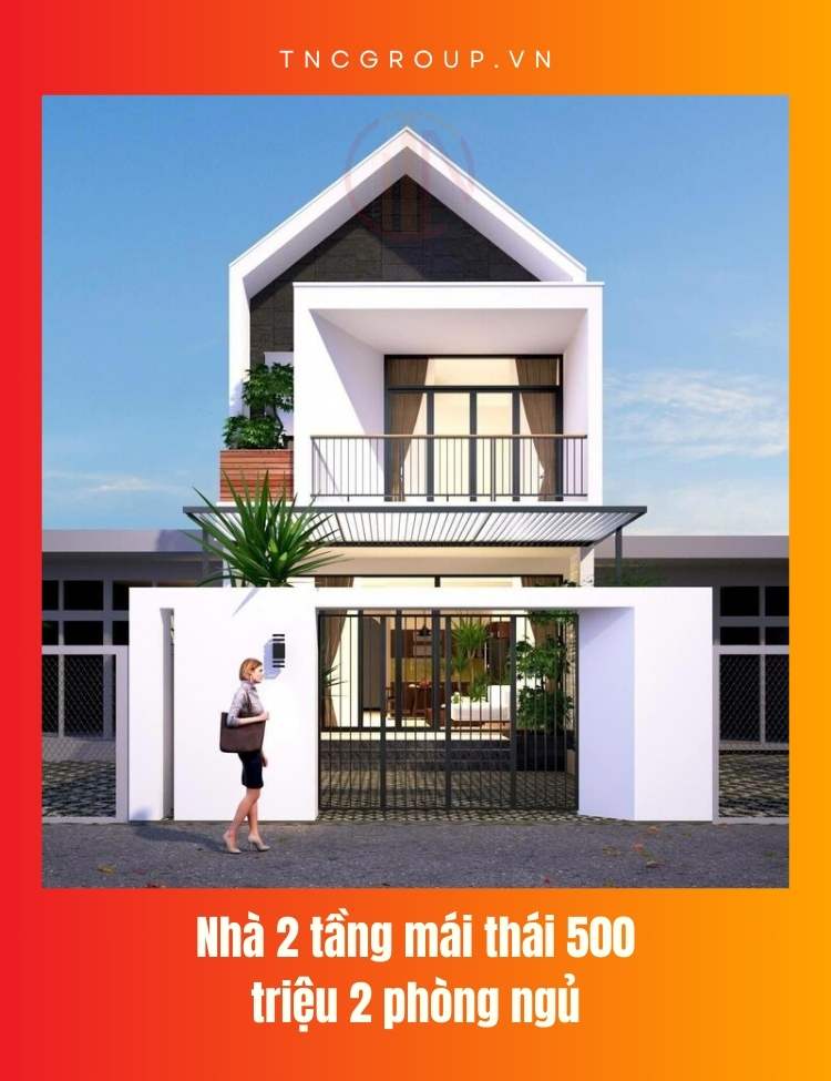 Nhà 2 tầng nông thôn 500 triệu 2 phòng ngủ