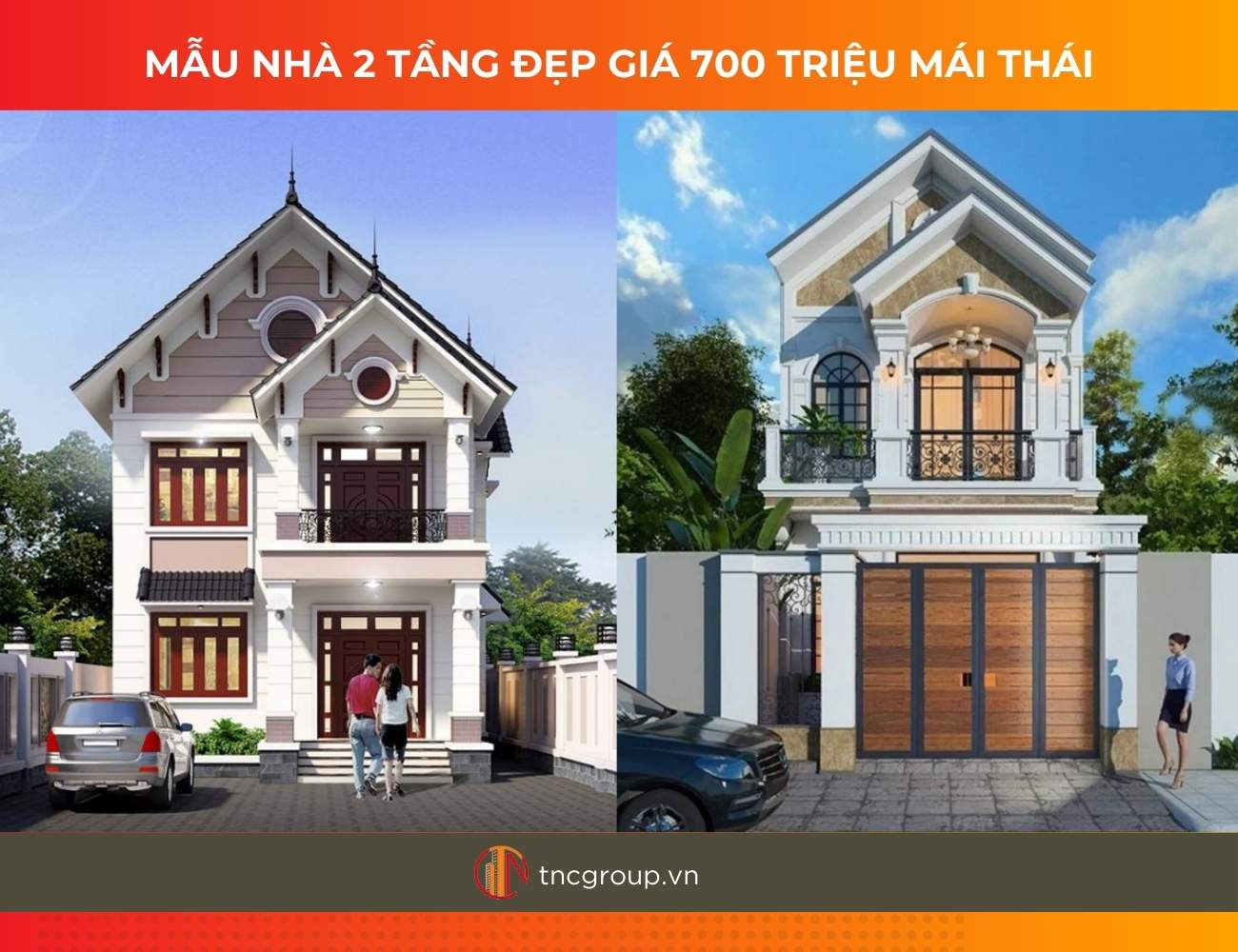 Mẫu nhà 2 tầng giá 700 triệu hiện đại