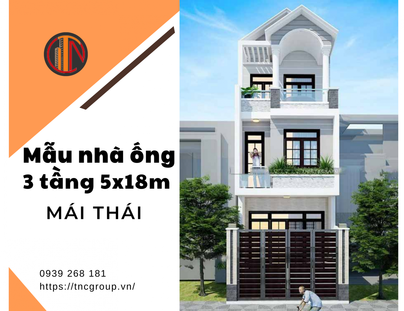 nhà ống mái thái