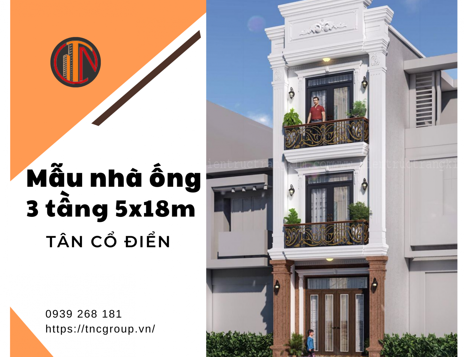 mẫu nhà ống 3 tầng mặt tiền 5x18m