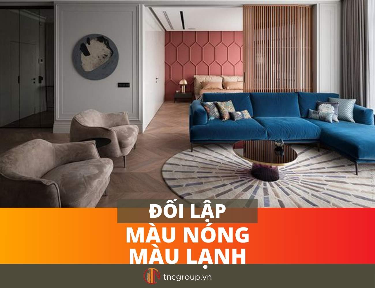 Sự đối lập giữa màu nóng và màu lạnh