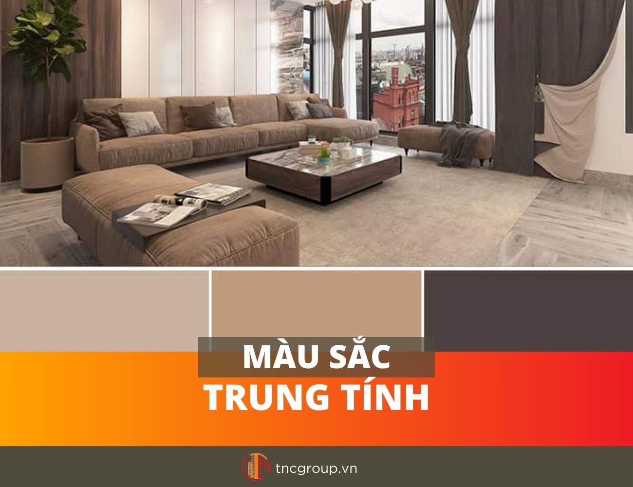 Màu sắc trung tính trong thiết kế nội thất