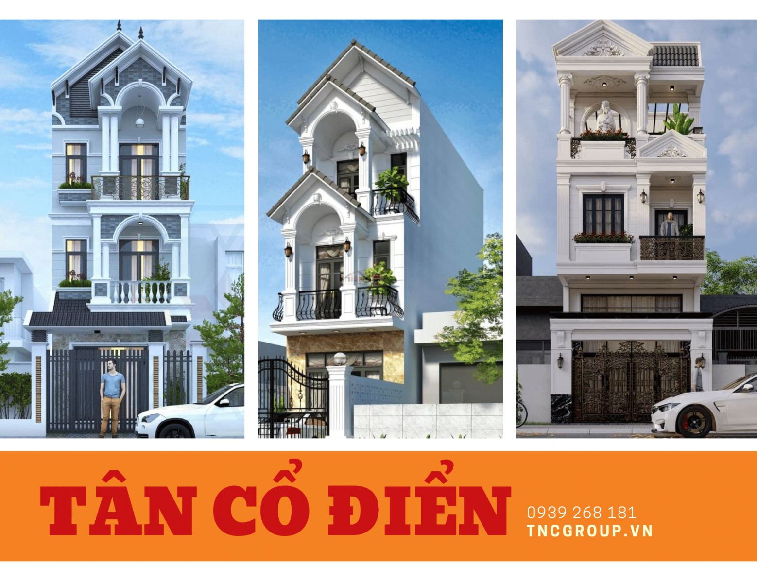 Mẫu thiết kế nhà 3 tầng 5x13m tân cổ điển