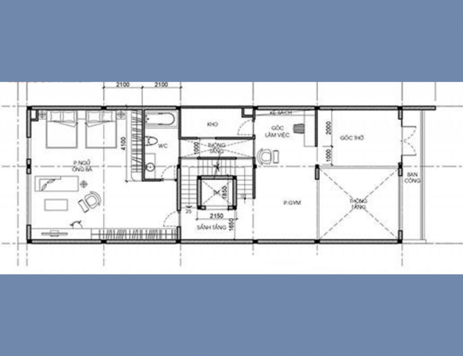 Mẫu thiết kế nhà 3 tầng 5x16m có 4 phòng ngủ